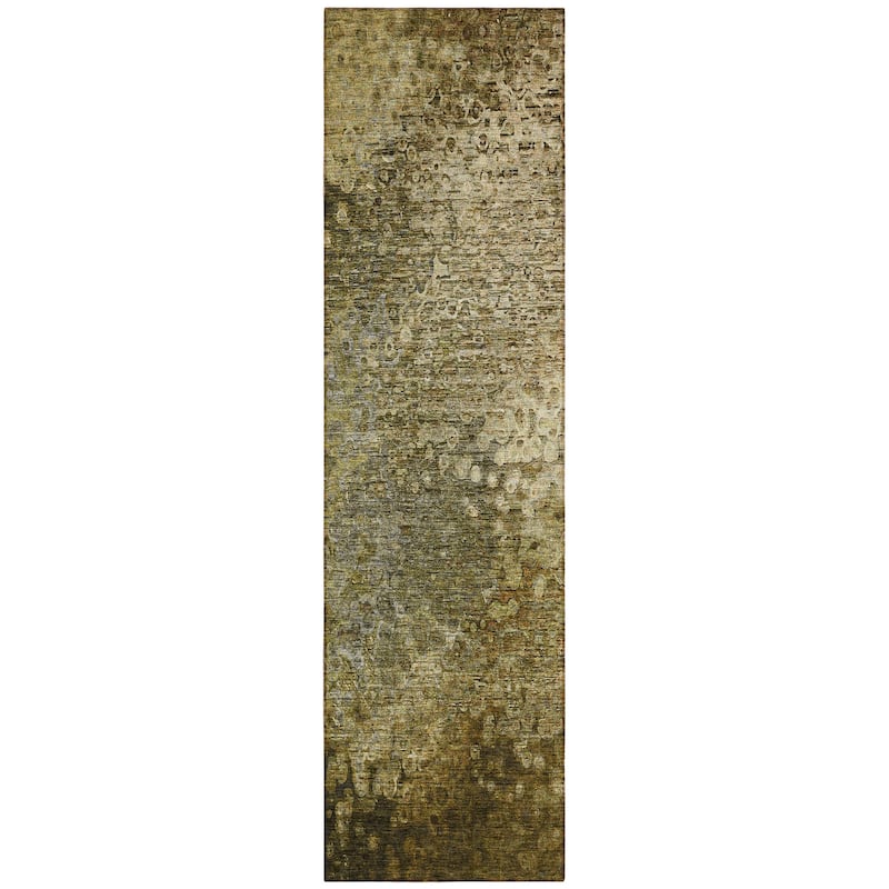 Machine Washable Indoor/ Outdoor Abstract Solid Chantille Rug