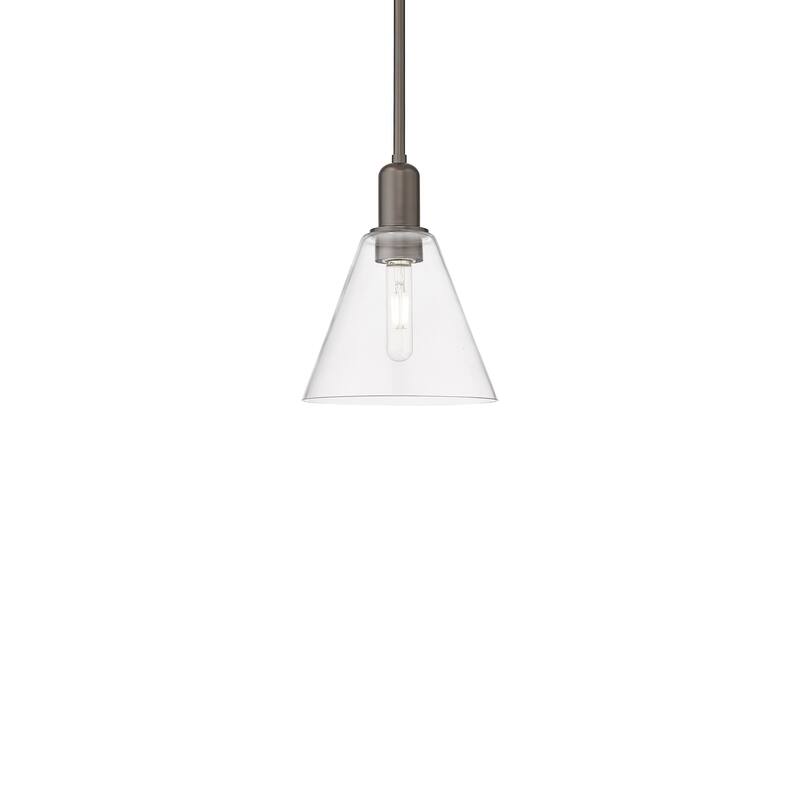 Innovations Lighting 716-1S-11-8 Berkshire Glass Pendant Berkshire - Oil Rubbed Bronze / Clear