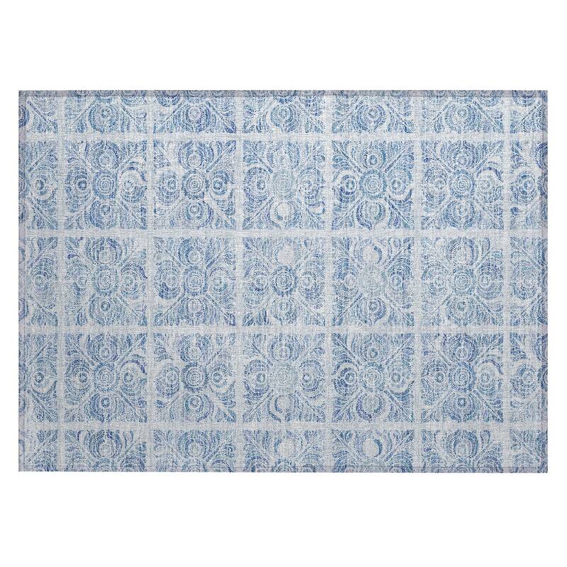 Machine Washable Indoor/ Outdoor Chantille Mosaic Rug