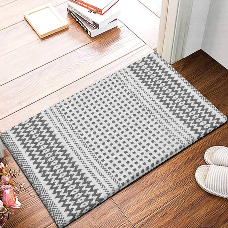 Woven Cotton Anti Fatigue Cushioned Kitchen | Doormat | Bathroom 18" x 30" Mats With Foam Backing Anti Slip - 18''x30''