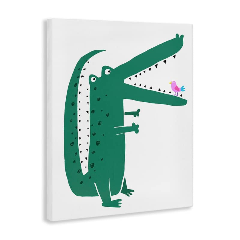 Stupell Alligator & Bird Friends Canvas Wall Art Design By Carla Daly