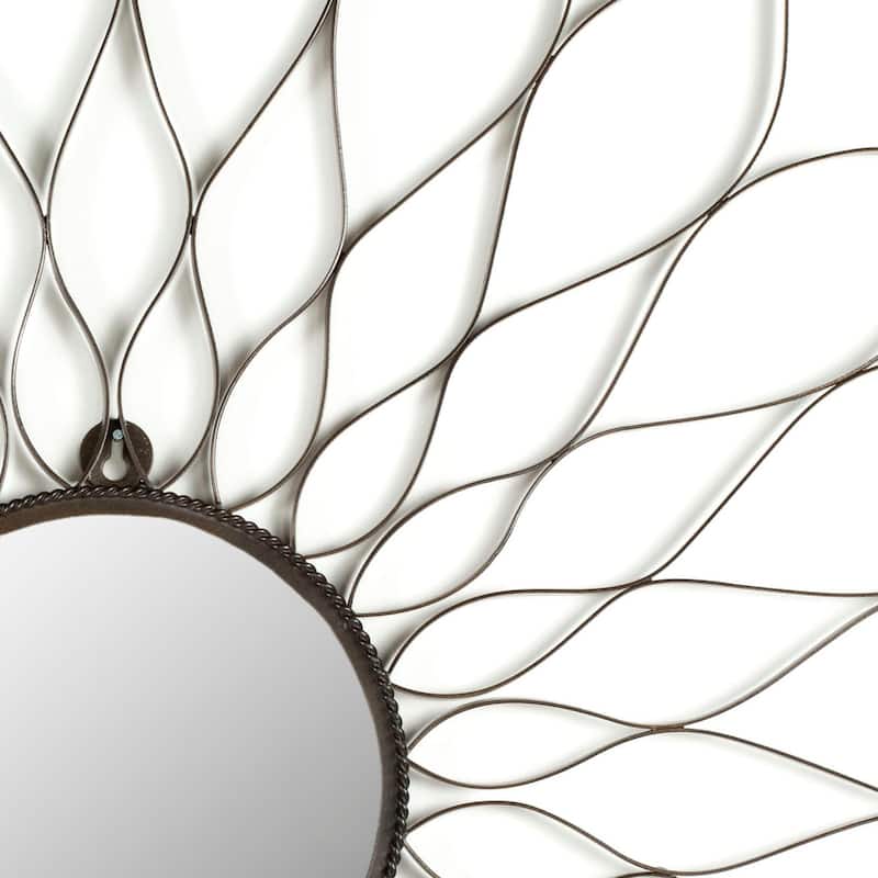 SAFAVIEH Handmade Jazmine Art Rustic Flower 35-inch Decorative Mirror - 35" x 35" x 0.5" - 35Wx35Dx1H