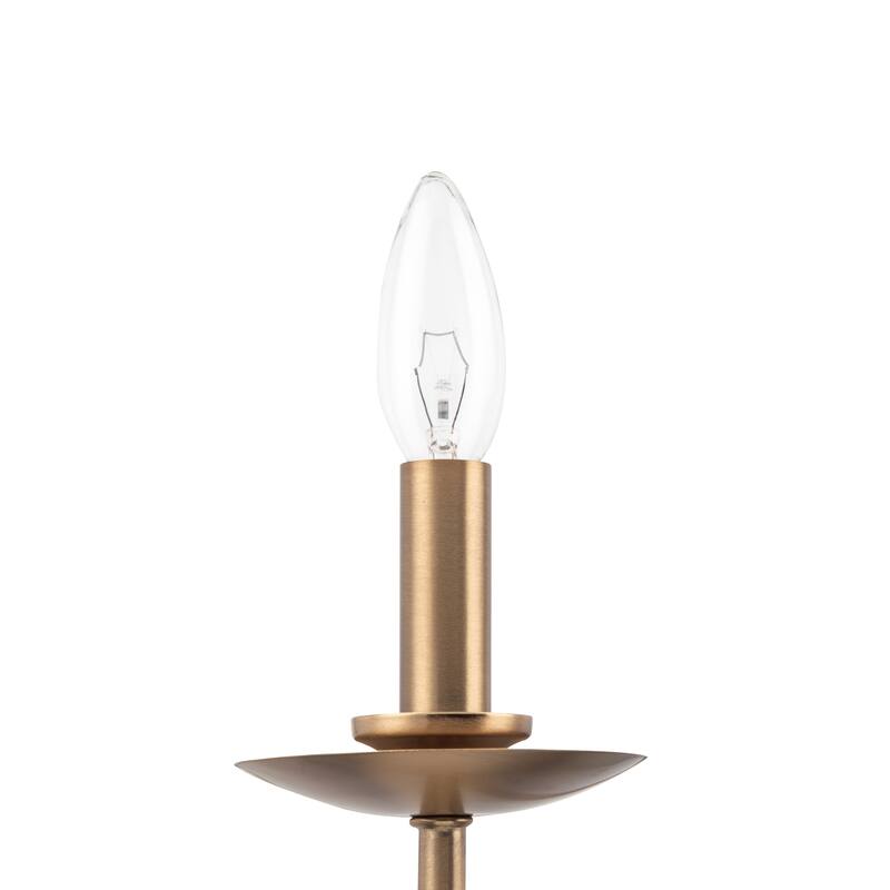 Transitional Black Dimmable 5-Light Candle Chandelier