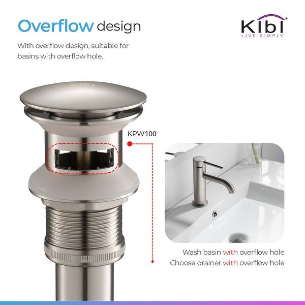 Shop Bathroom Sink Drain With Overflow Vanity Sink Pop Up Drain Stopper Overstock 31957872