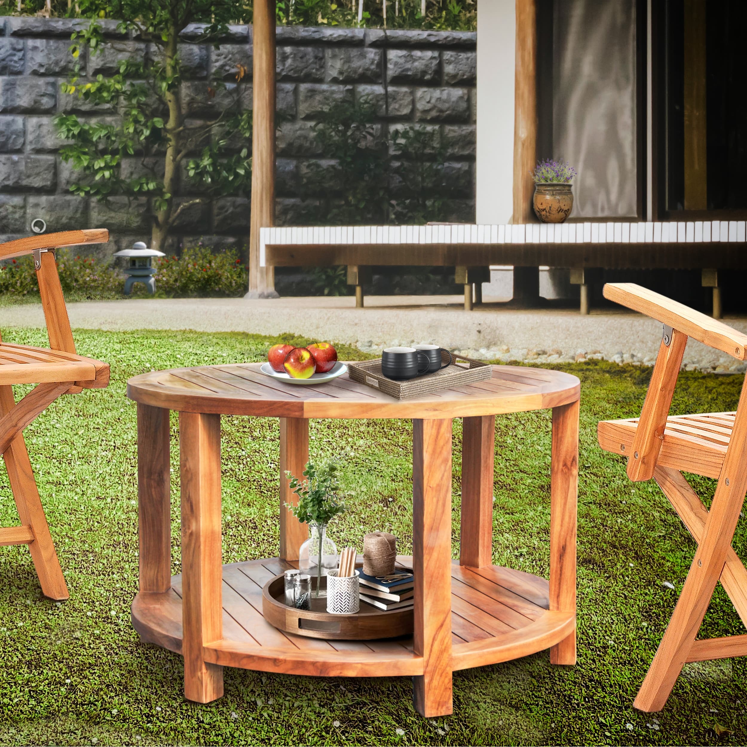 Chic teak outlet coffee table