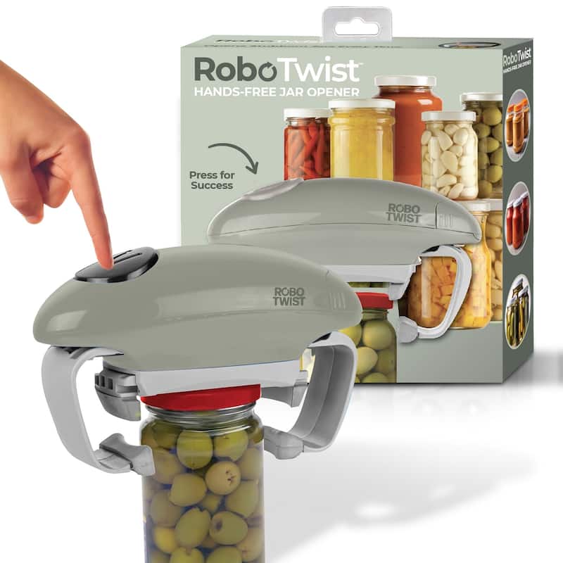 Robo Twist Electric Jar Opener Automatic Hands-Free Kitchen Gadget - Olive