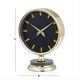 preview thumbnail 7 of 13, Gold Stainless Steel Metal Clock with Black Face