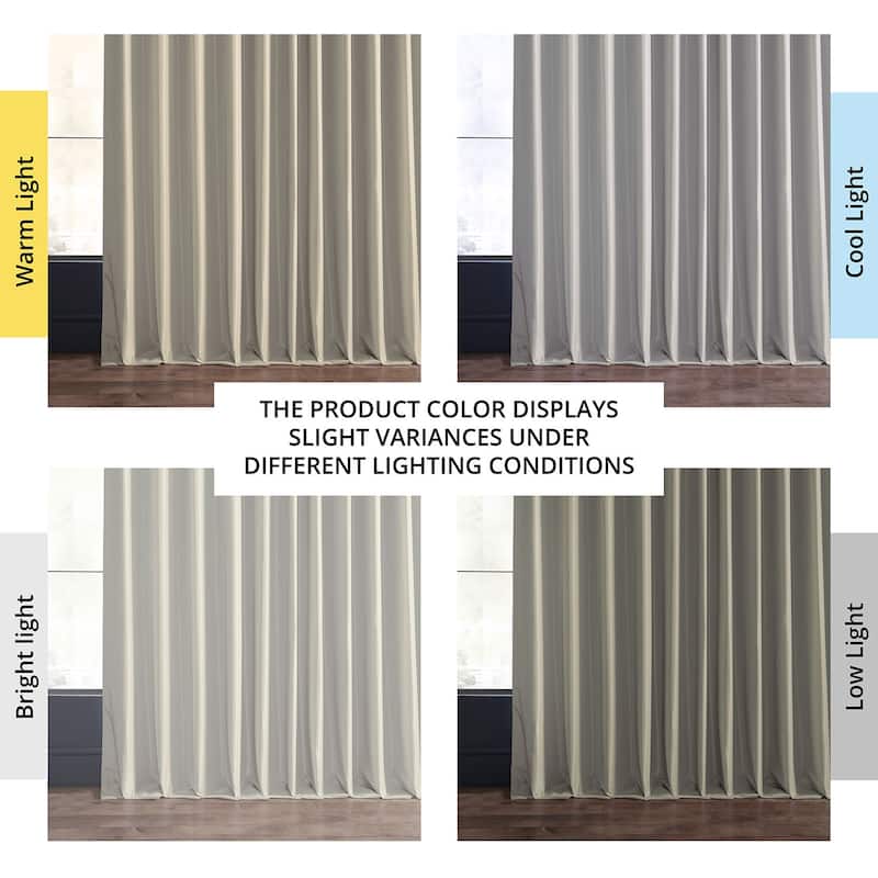 Exclusive Fabrics Blackout Extra Wide Faux Dupioni Curtain (1 Panel)