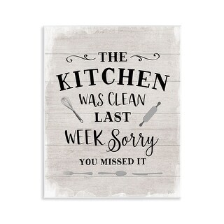 Stupell Sassy This Kitchen Was Clean Wall Plaque Art Design By Natalie ...