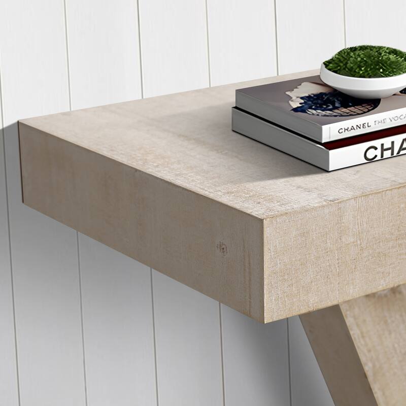 console table with open shelf