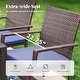 preview thumbnail 20 of 69, MAISON ARTS 7/8 Pieces Outdoor Patio Dining Set, 6 PE Rattan Chairs with Cushions and 1 Rectangle Metal Table
