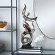 preview thumbnail 1 of 8, Silver Ceramic Dancing People Decorative Sculpture