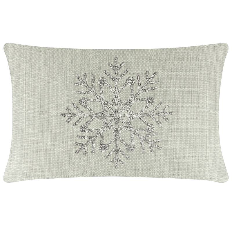 Sparkles Home Rhinestone Snowflake Pillow - Linen - 14 x 14