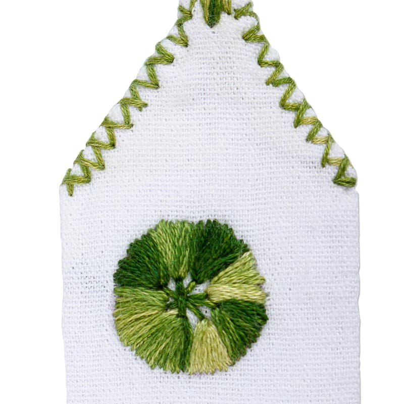 Novica Handmade San Cristobal Valley Embroidered Cotton Bookmark
