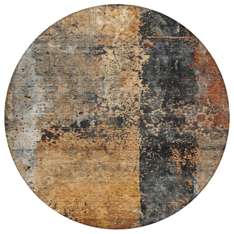 HomeRoots Abstract Transitional Rectangle Outdoor Rug