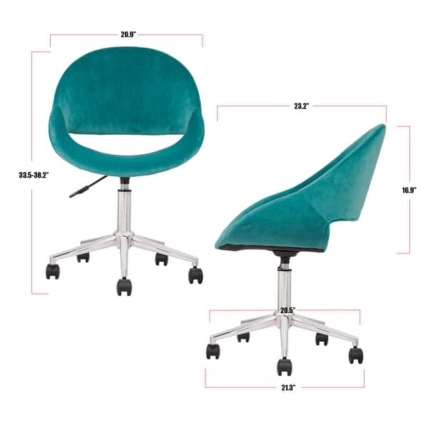 Ovios Cute Desk Chair Plush Velvet Office Chair For Home Or Office Task Chair Adjustable Height On Sale Overstock 30999050