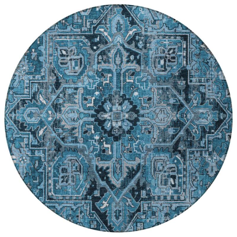 Beto Oriental Weather Resistant Refined Traditional Outdoor Rug