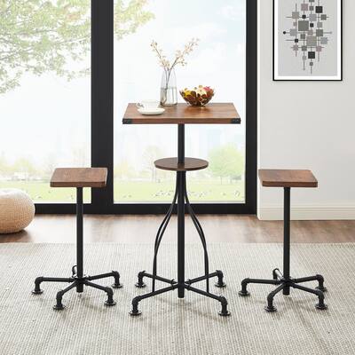 3 Piece Bar Dining Set with 2 Bar Stools