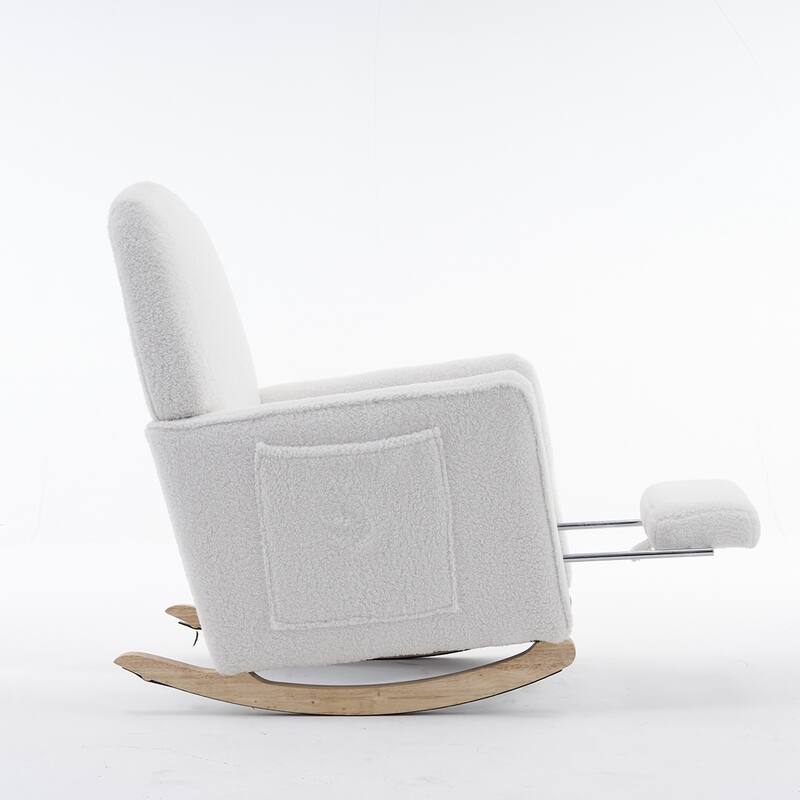 Rocking Chair With Adjustable Footrest