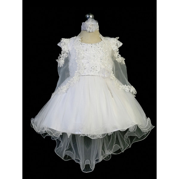 lace top flower girl dress