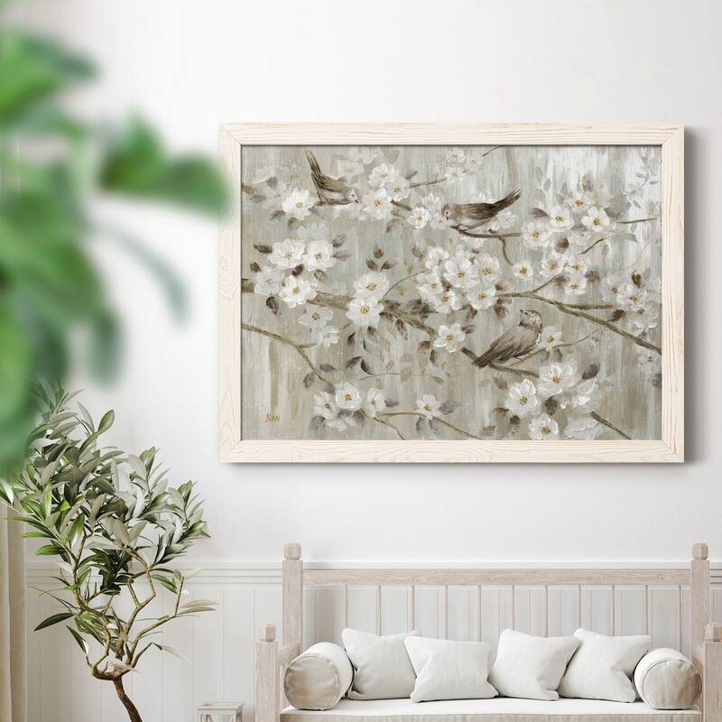 Neutral Spring Birds-Premium Framed Canvas - Ready to Hang