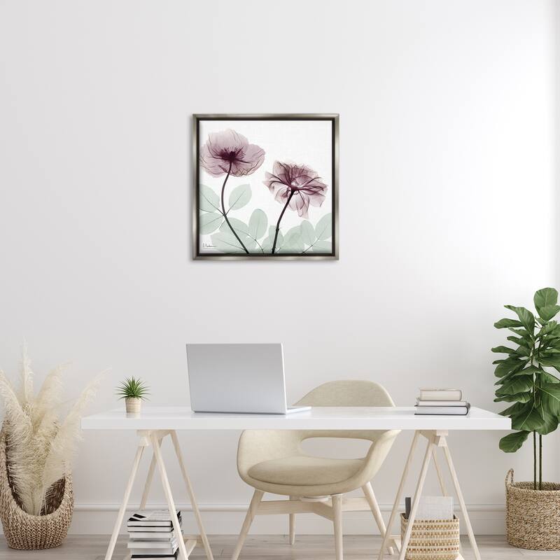 Stupell Delicate Floral Bunches Framed Floater Canvas Wall Art Design By Albert Koetsier