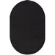 preview thumbnail 73 of 181, Nourison Essentials Solid Contemporary Indoor/Outdoor Area Rug 6' x 9' Oval - Black