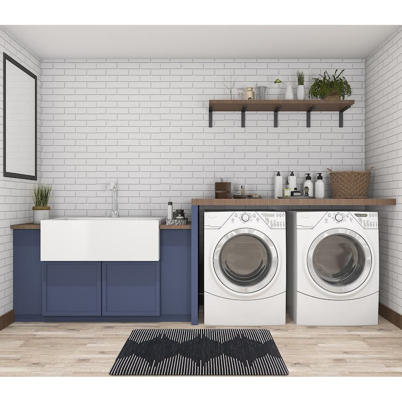 Bohemian Stripe Cushioned Anti Fatigue Standing Kitchen Mat