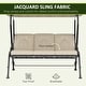 preview thumbnail 5 of 23, Outsunny Outdoor Patio Porch Swing Bench with Included Adjustable Shade Awning & Comfort Padded Seating for Three People