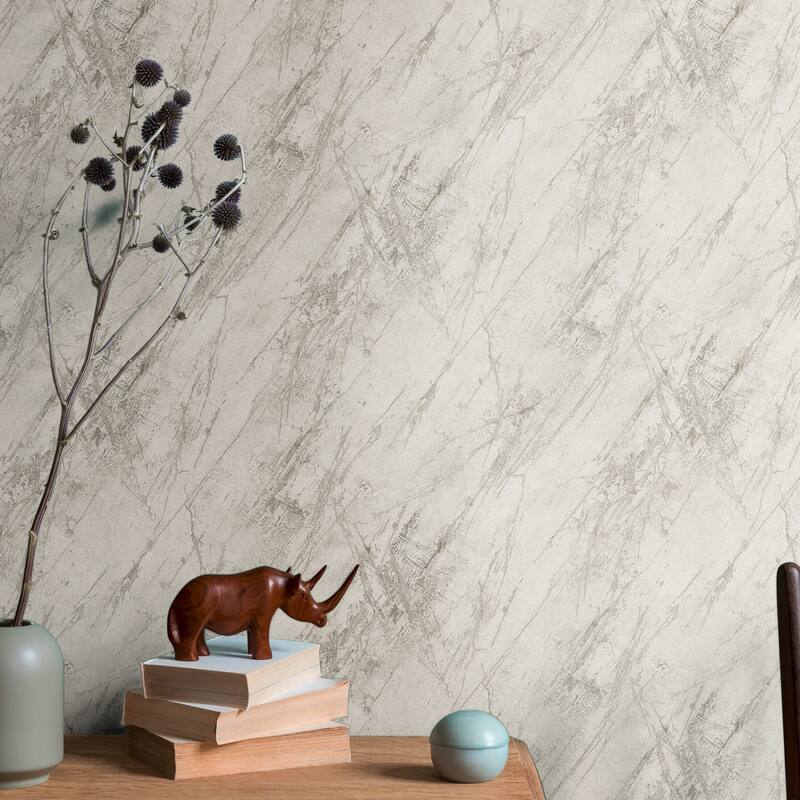 Galerie Wallcoverings Bricks and More Collection Metallic Marble Motif Metallic Finish Vinyl on Non-woven Wallpaper Roll