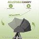 preview thumbnail 2 of 7, VEIKOUS Outdoor Patio Swing 2-Seat with Adjustable Convertible Canopy, 661 Lbs Capacity Steel Frame - N/A