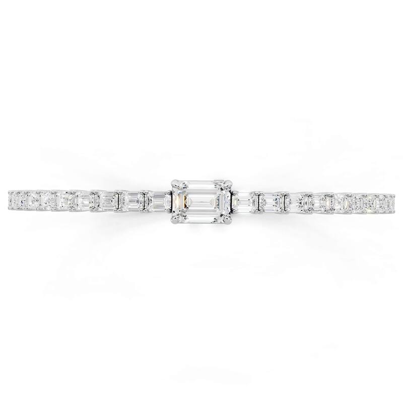Auriya 14K Gold Emerald Lab Grown Diamond Fashion Bracelet 6 ct. tw. (E-F VS)