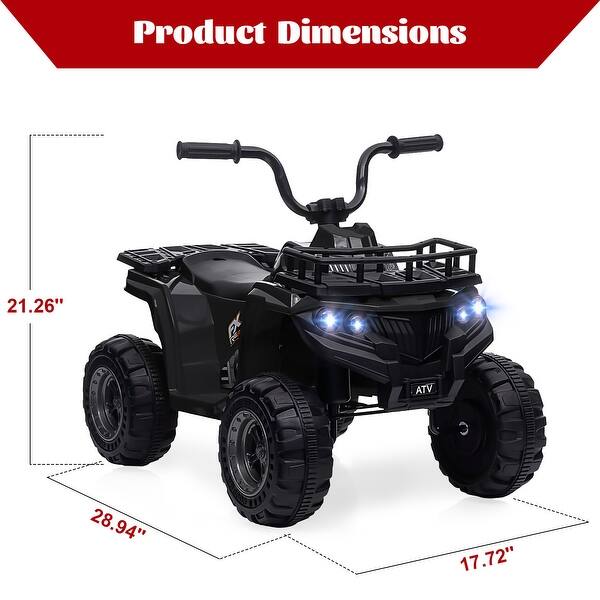 dimension image slide 7 of 8, 12V Kids Ride On ATV, 4 Wheeler Electric Vehicle for Kids