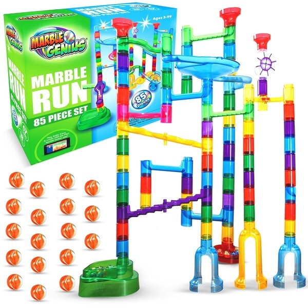 marblechoko5 Marble Genius 85-Piece Marble Run Maze Track for Kids 4-12