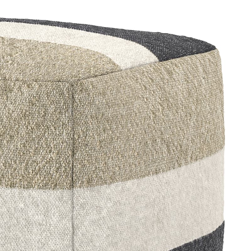WYNDENHALL Alice 18 inch Wide Boho Pouf in Multicolor Acrylic Fabric & Assembled