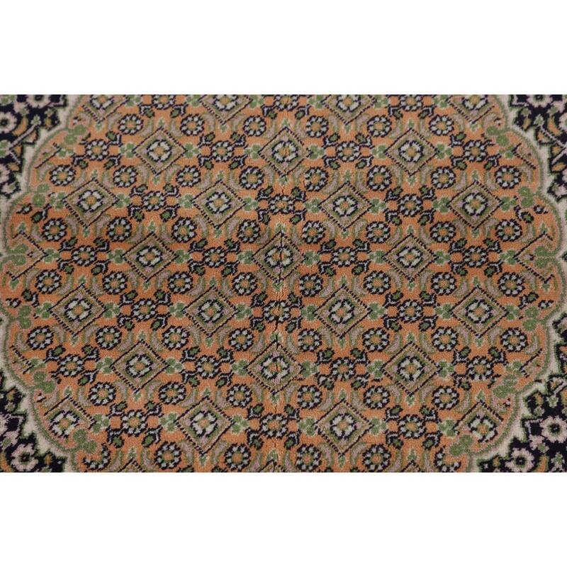 Traditional Gray Kashan Turkish Area Rug Machine Made Floral Carpet - 9'9" x 13'1"