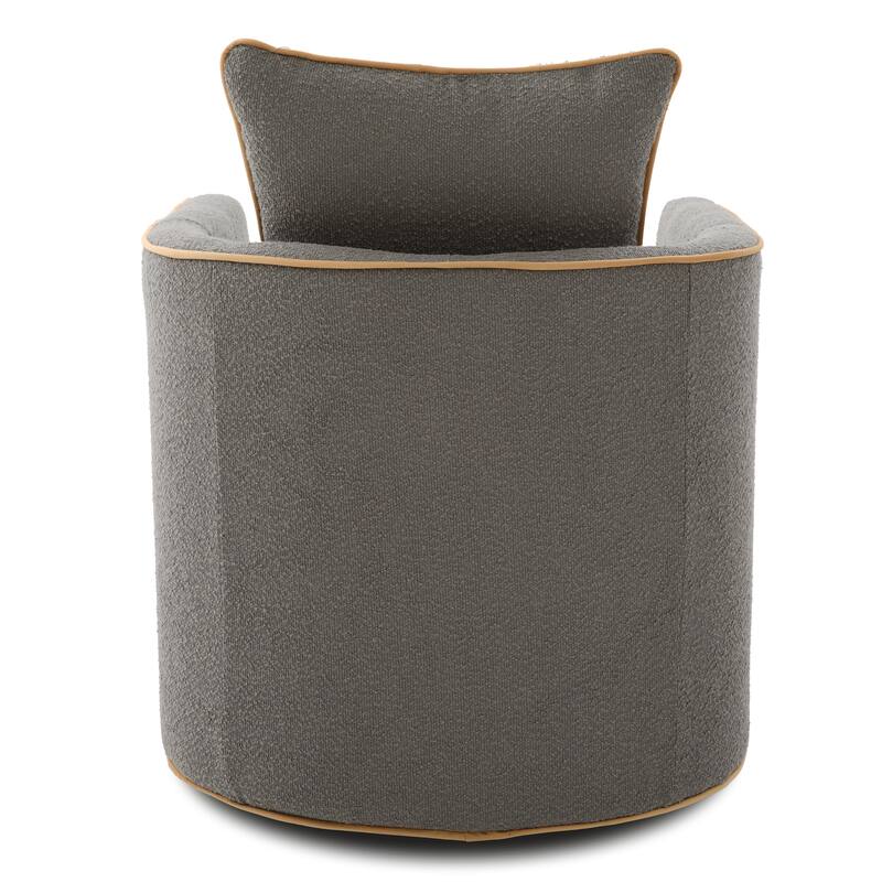 Swivel Accent Chair Upholstered Club Chair Barrel Sofa Chair for Living Room, Reading Corner, and Small Spaces