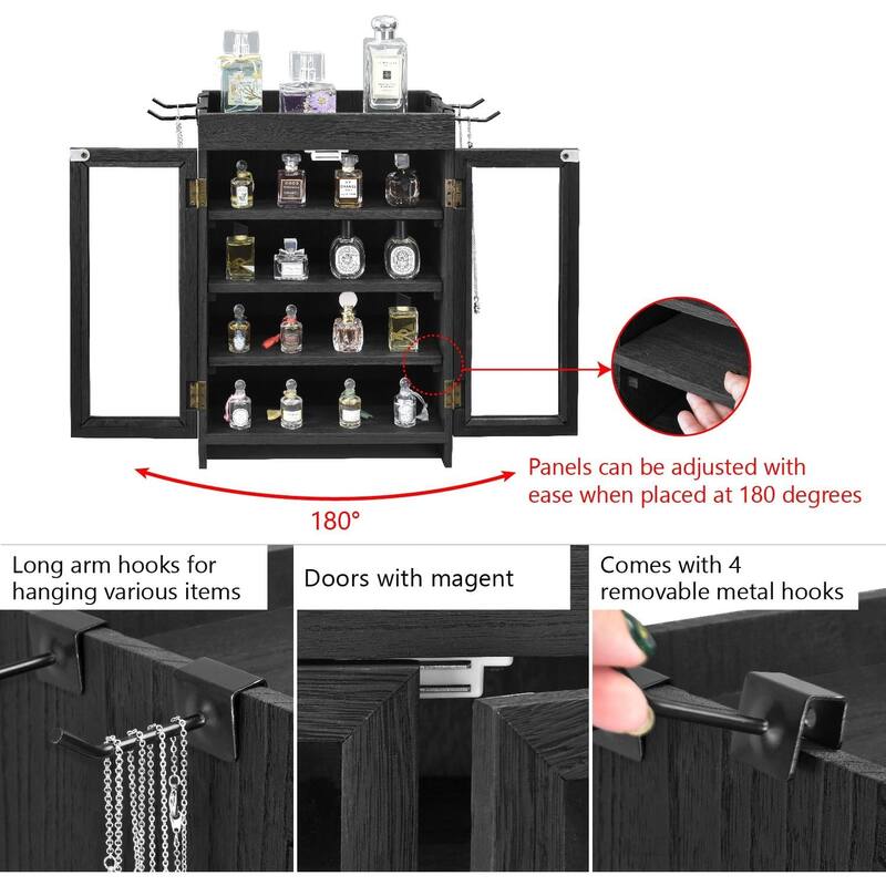 Wooden Multipurpose Storage Cabinet with Removable Shelves