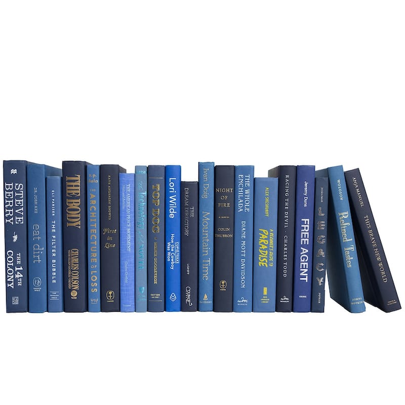 Books Blue Decorative Accessories: Denim Color By The Foot