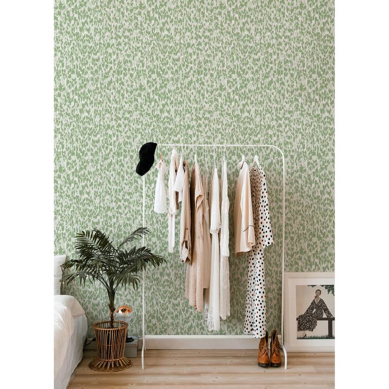 A-Street Prints Flavia Green Animal Print Wallpaper