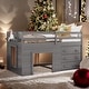 preview thumbnail 20 of 55, Contemporary Design Twin Size Loft Bed with Cabinet and Shelf, Maximized space, Solid Construction & Versatility Galore,聽 Grey