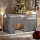 preview thumbnail 1 of 8, Twin Size Loft Bed with Cabinet and Shelf, Maximized space, Grey Grey