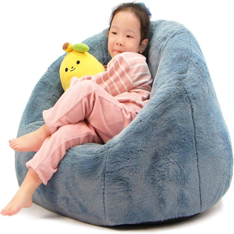 Small Bean Bag Chair for Kids 27in Blue