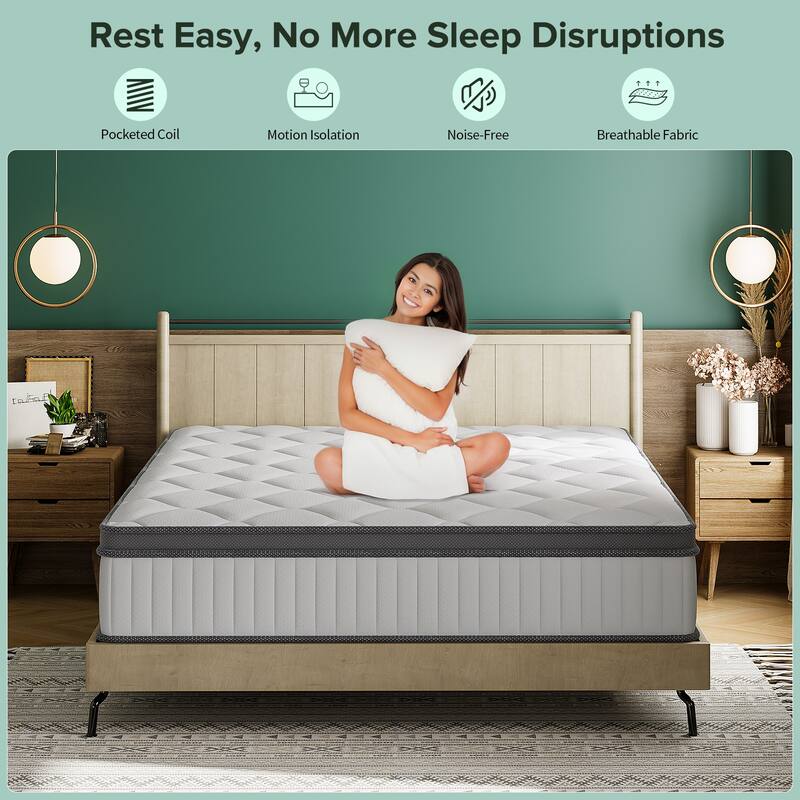 SweDrea 12 in. Medium Hybrid Memory Foam Mattress with CertiPUR-US and Oeko-TEX , Featuring Bamboo Charcoal Absorption.
