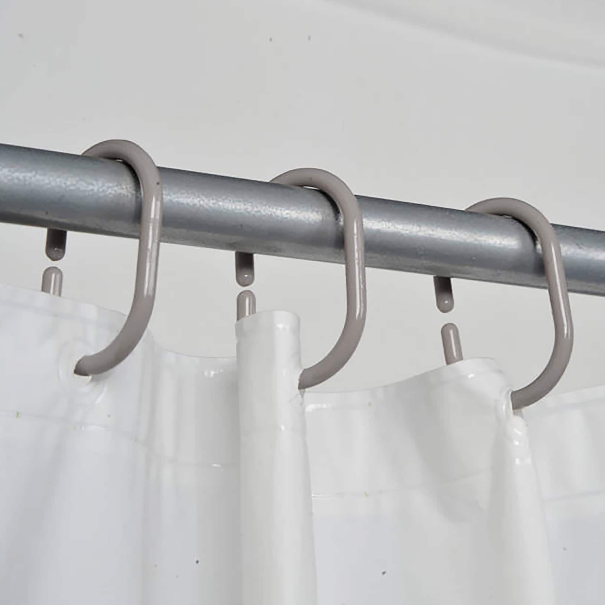 Evideco Shower Curtain Rings Plastic Hooks (Set of 12) - On Sale - Bed Bath  & Beyond - 17000836