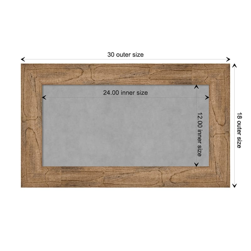 Amanti Art Owl Brown Framed Magnetic Board - Board Size 24x12