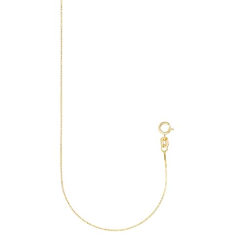 Forever Last 10 Kt Gold Box Chain Necklace