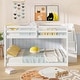 preview thumbnail 7 of 20, Costway Full Over Full Low Bunk Bed with Storage Stairs with
