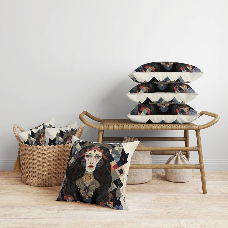 Supreme Serenity Faux Suede Reversible Throw Pillow Multi