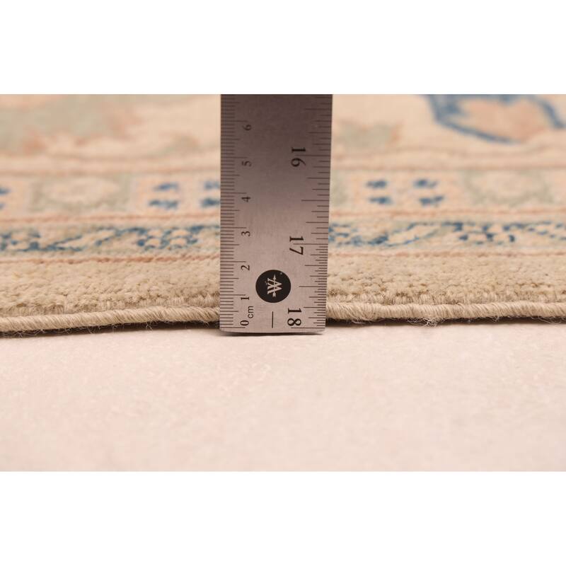 ECARPETGALLERY Hand-knotted Peshawar Oushak Ivory Wool Rug - 7'10 x 10'1